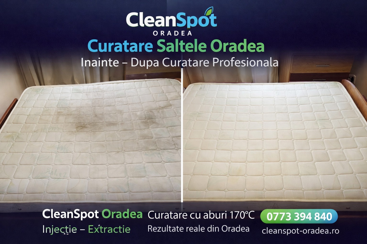 Curățare saltele și canapele la domiciliu în Oradea – CleanSpot